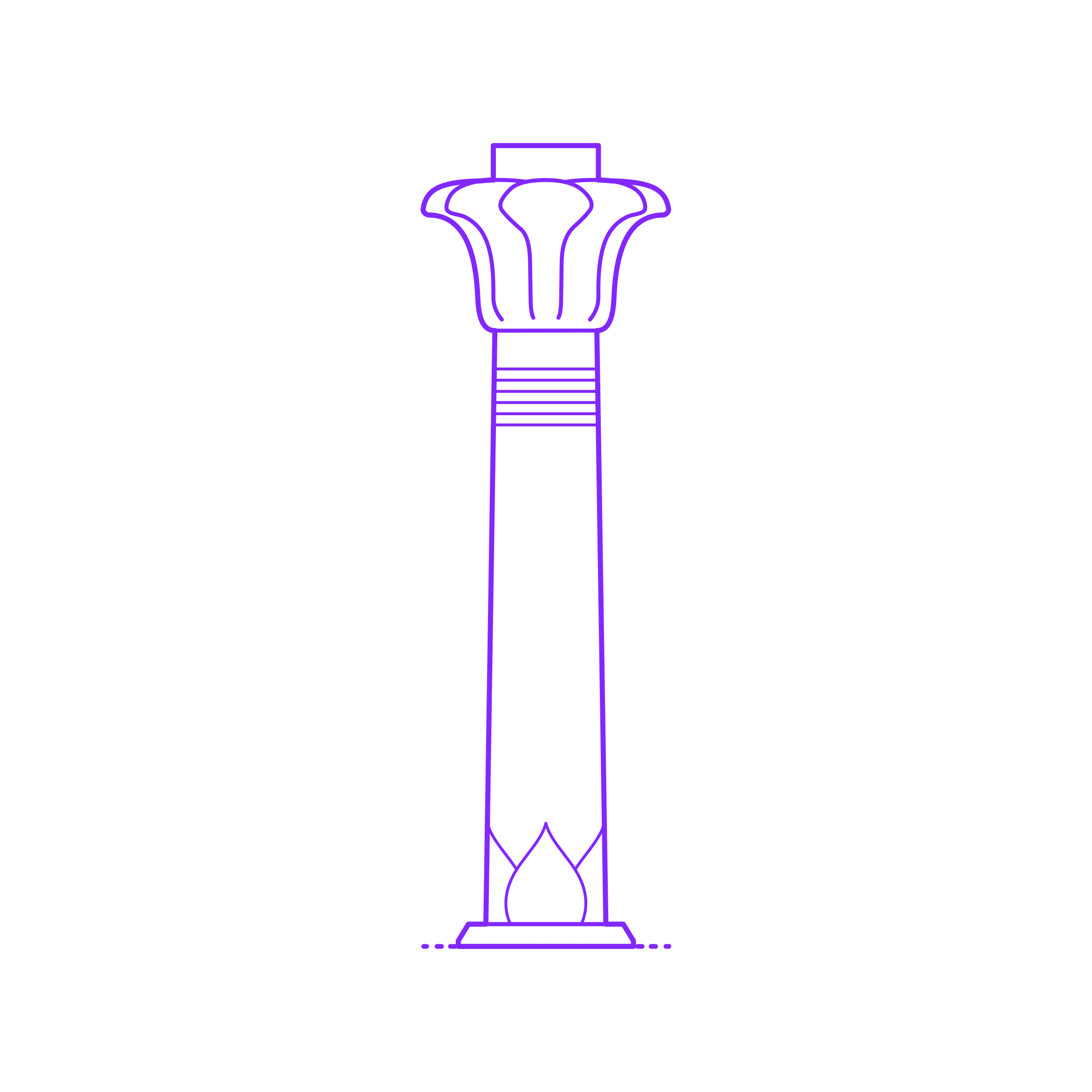Buildings Stone Columns Egyptian Papyrus Blossom Craft Design Svg File Free Vectors